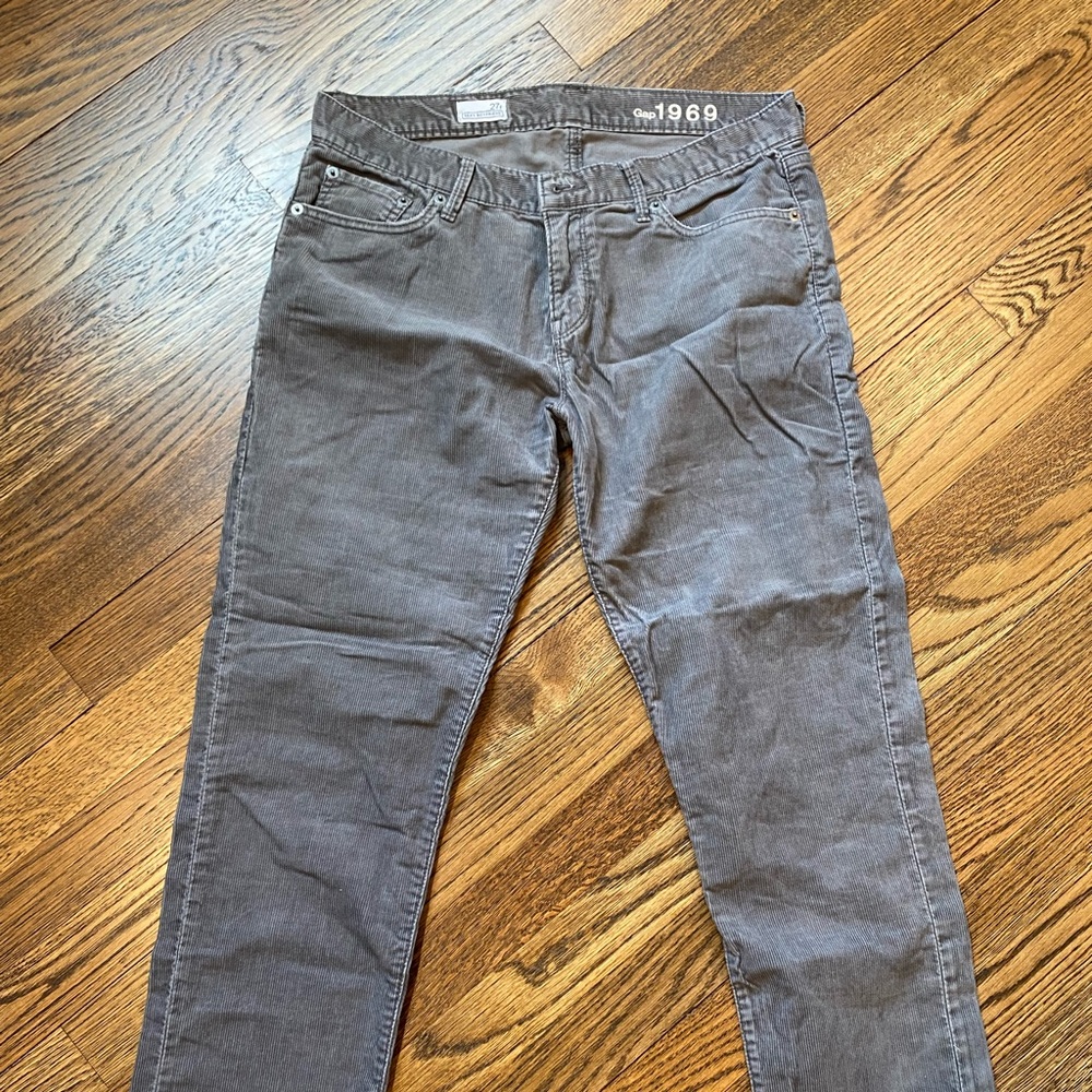 Grey corduroy pants